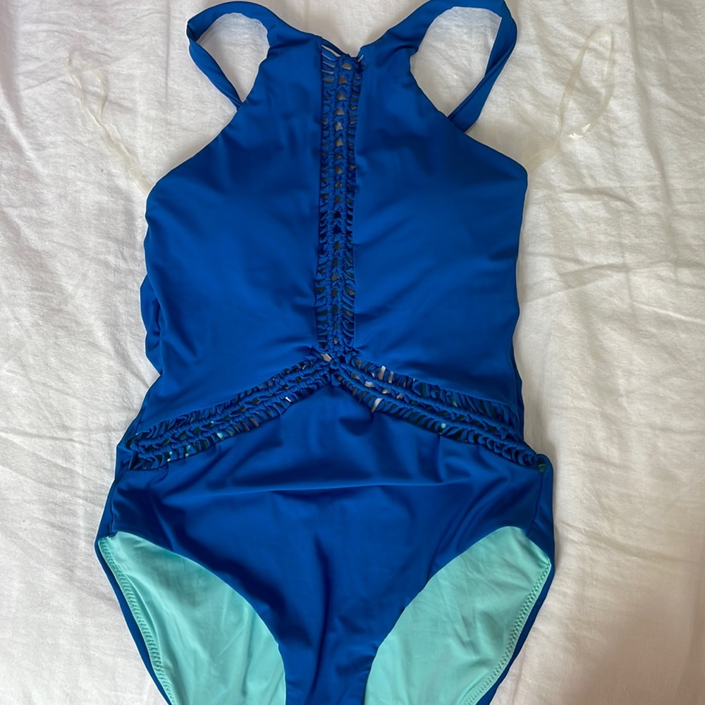 Red Carter one piece swimsuit
